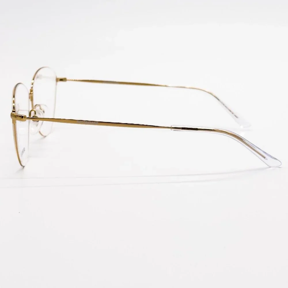 NEW BALENCIAGA EYEGLASSES BB0034O 003 CAT EYE GOLD WOMEN EYEWEAR BALENCIAGA